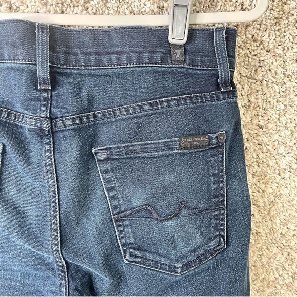 7 For All Mankind Jeans Men’s 30x27 Slimmy Dark Wash Denim - Picture 6 of 7